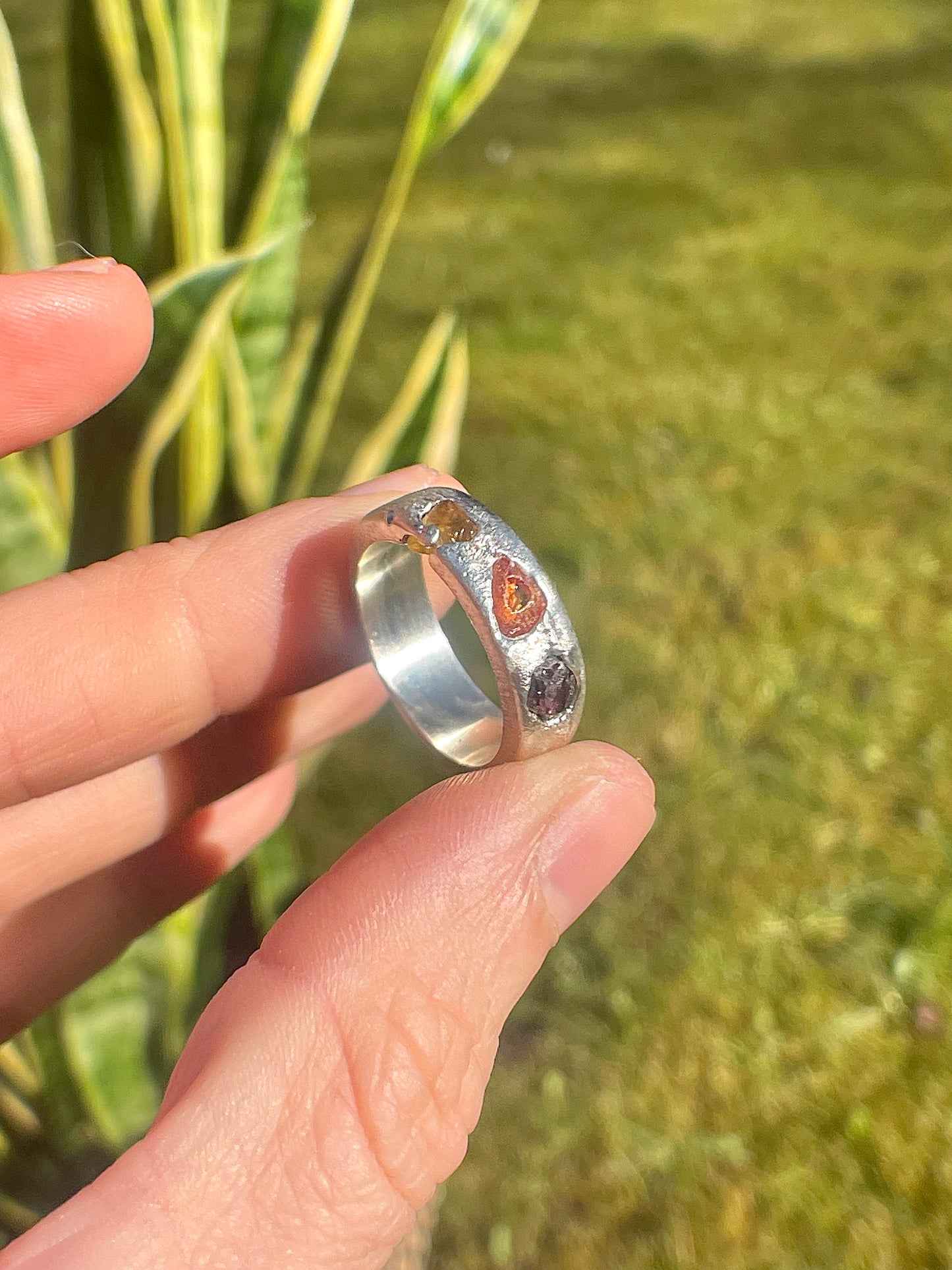 savage sunset | raw sapphire | made to order
