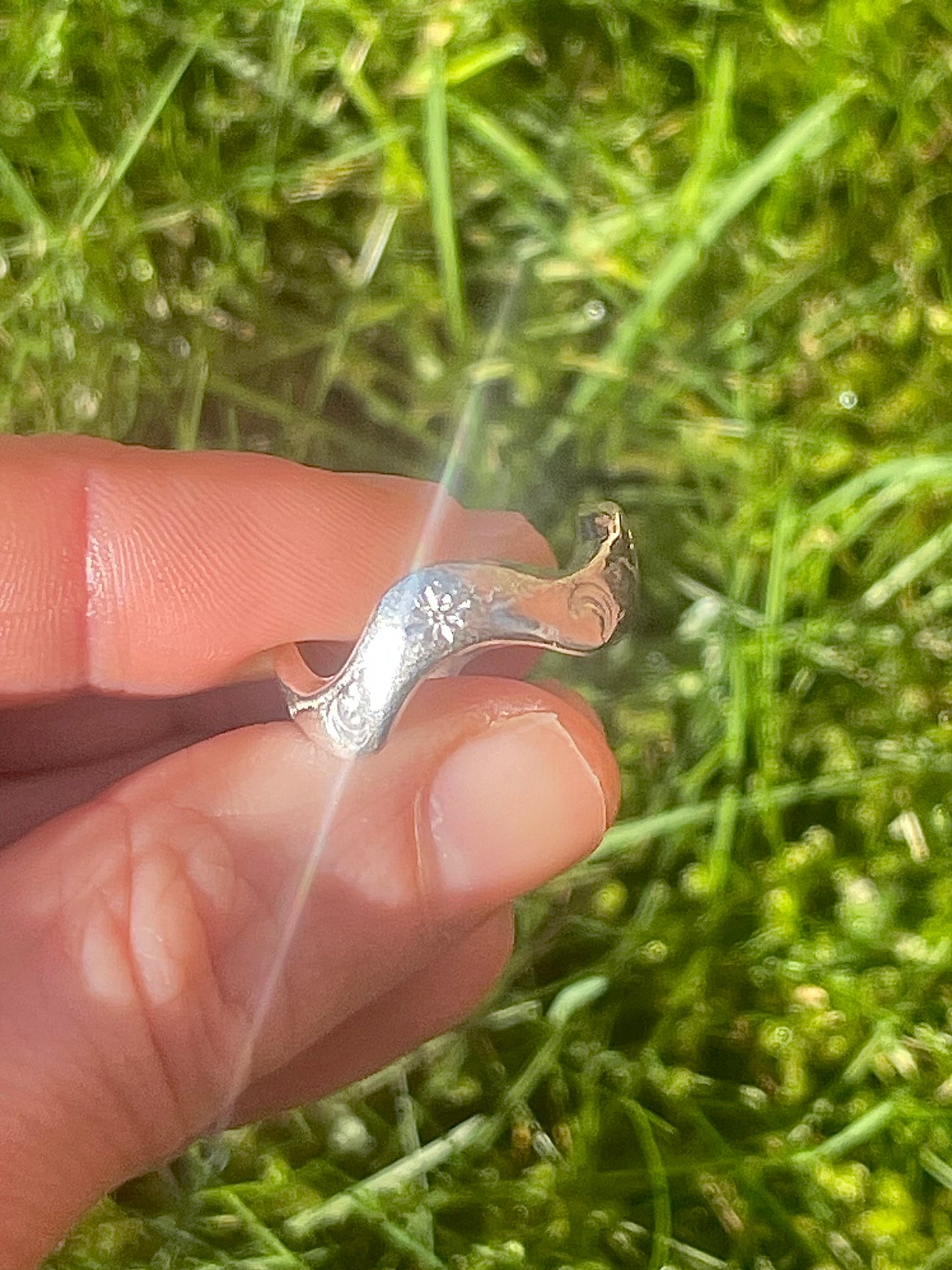 Sandcast moon & star silver wave ring | made to order