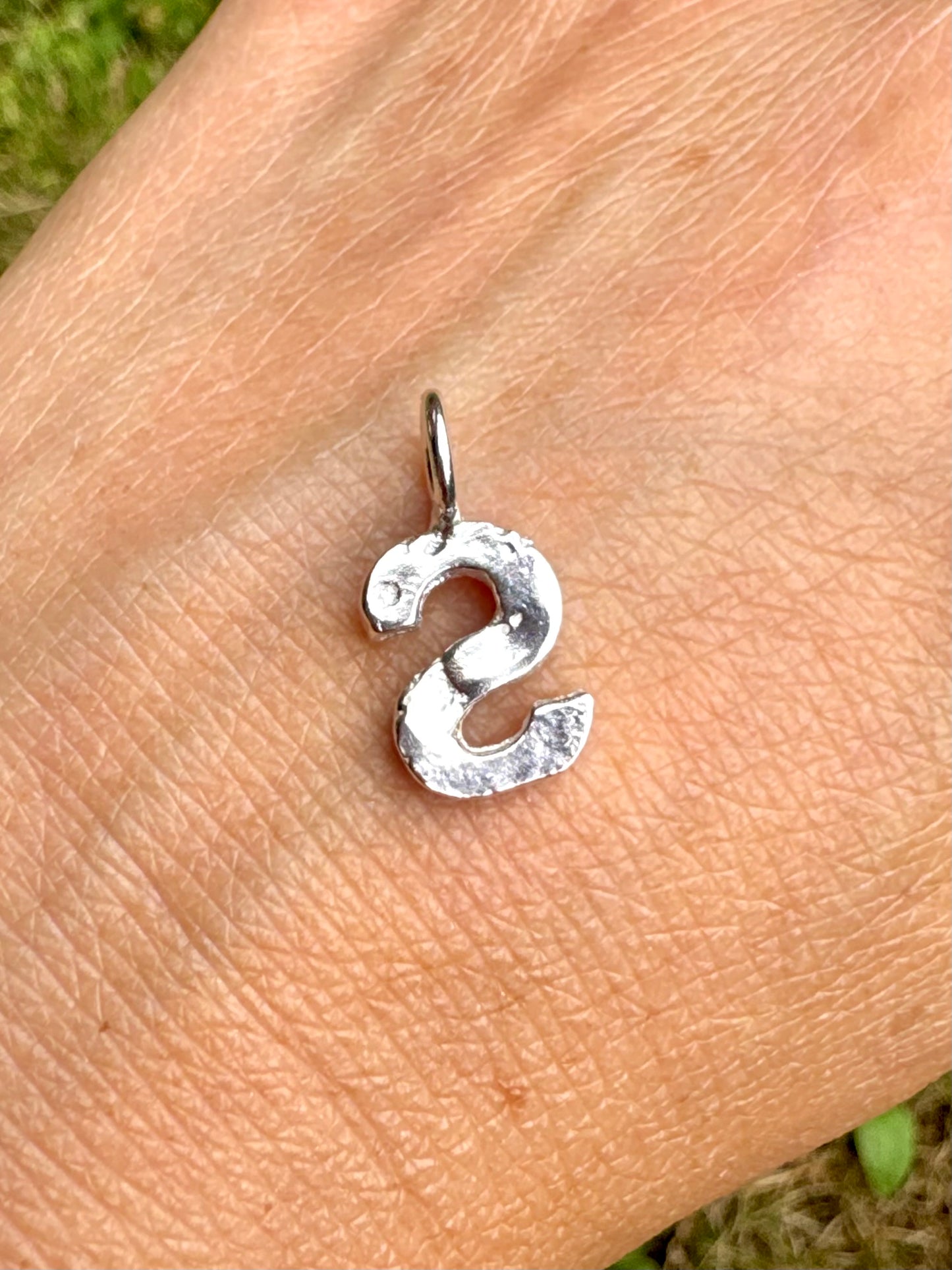 beach sand sandcast initial pendent