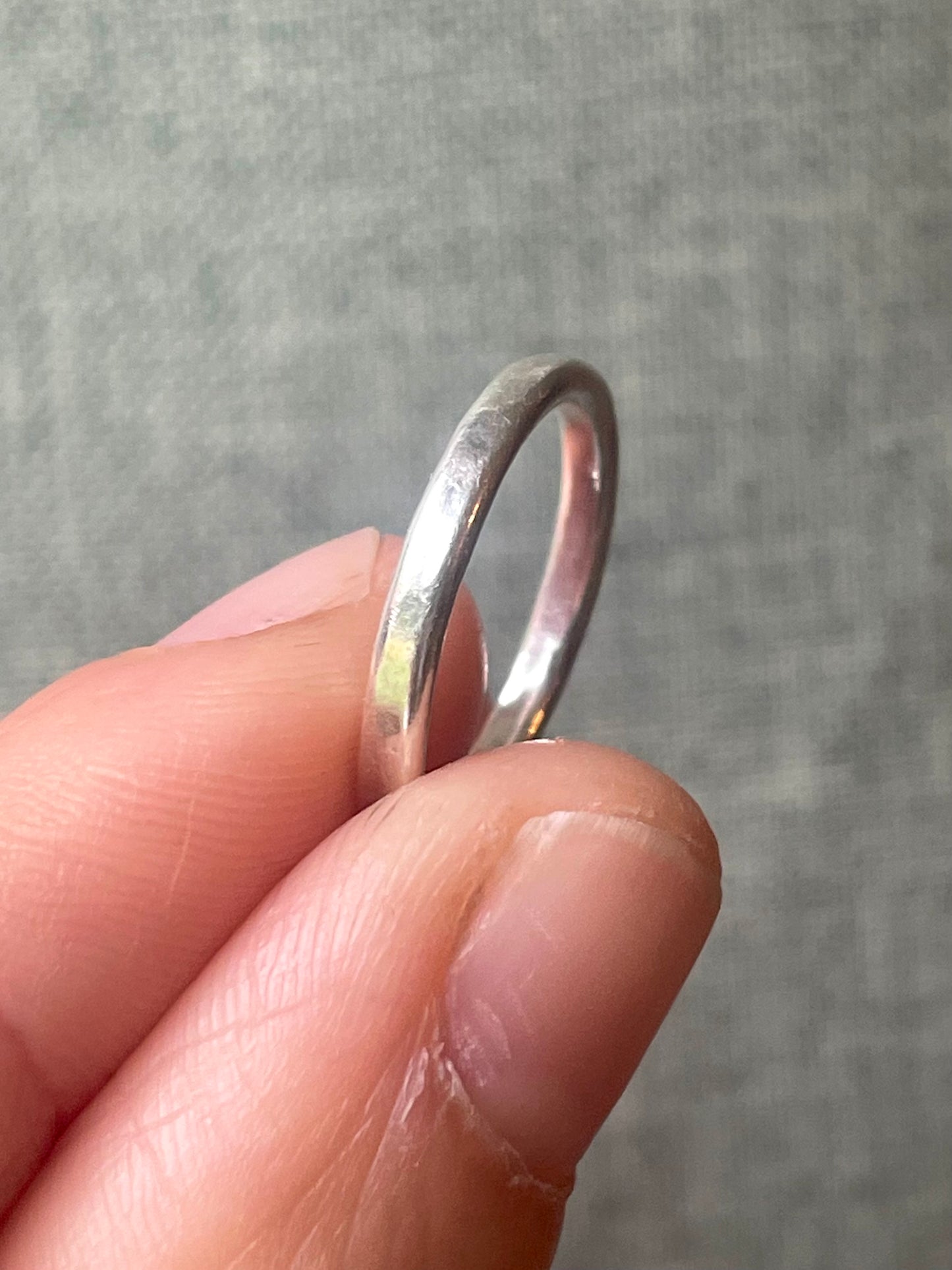 tiny stacking silver band