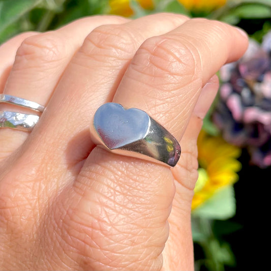 love heart signet | made to order