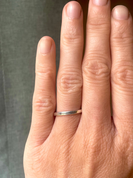 tiny stacking silver band