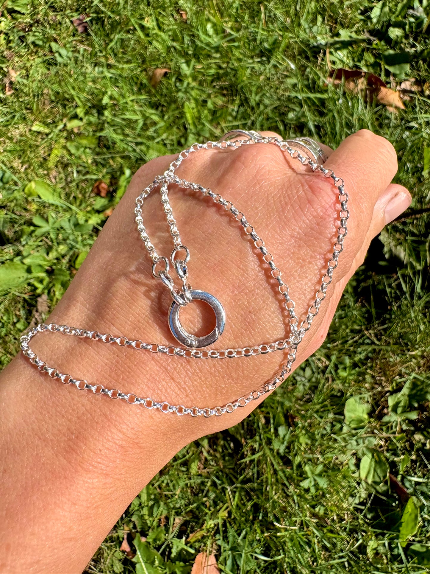 sterling silver belcher charm chain