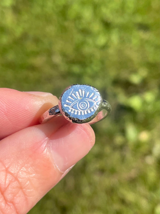 eye pebble ring