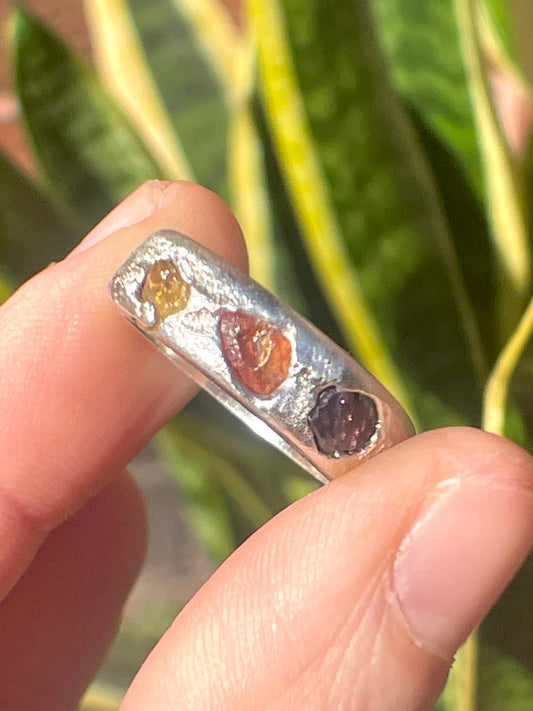 savage sunset | raw sapphire | made to order